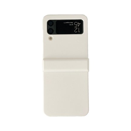 SAM Galaxy ZFlip 3, Solid Farge Telefondeksel, PC Telefondeksel (Hvit)