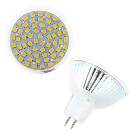 MR16 GU5,3 60 LED 3528 SMD 3W Spotlys pære Varmt Hvid 12V