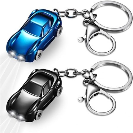 Frienda Car Keychain 2 st Car Key Holder Ficklampa Män Keychain