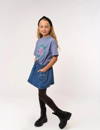 The New Tnpaulette Os S_S Tee - Blue - 134/140