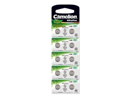 Camelion AG1 / 363 / 364 / LR60 - knapcellebatteri 1,5V i 10-pak