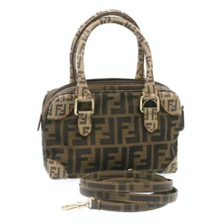 Fendi Vintage, Pre-owned Handbag Bruin, Dames, Maat:ONE Size,Canvas
