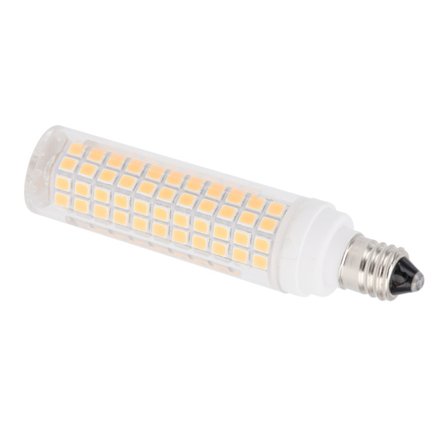 E11 LED-pære 1200LM 136LED dimbar erstatningspære for lysekrone taklampe vegglampe 110V Varmhvit