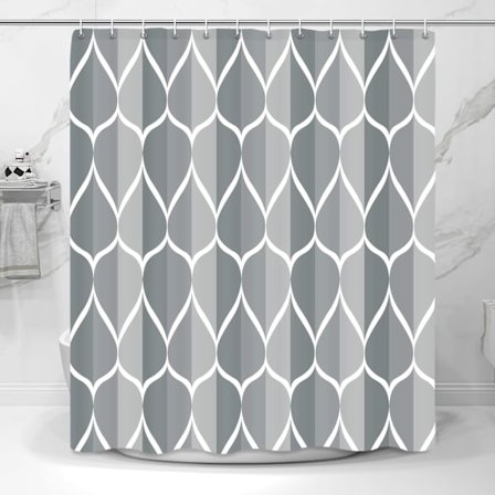 180x180 cm tjock polyester duschdraperi Grå