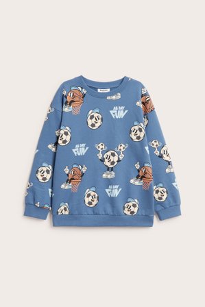 Kappahl | Mønstret sweatshirt Blå 86/92 | Blå