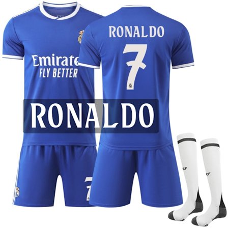 25-26 Real Madrid udebane Børnefodboldsæt nr. 7 Ronaldo