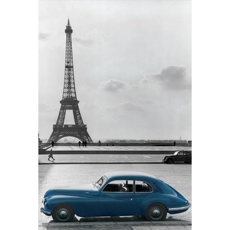 Paris Eiffel Tower - Blue Car