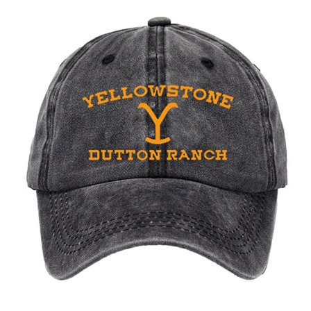 Sort Criss Cross Ponytail Baseball Cap Gratis Størrelse Yellowstone Dutton Ranch Strand