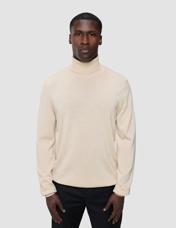 Shaping New Tomorrow - Seamless Premium Merino Knit Turtleneck - Birchwood - Herr - Storlek M