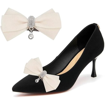 Sko clips til kvinder Elegant bue aftagelige sko spænder 2PCS Sh