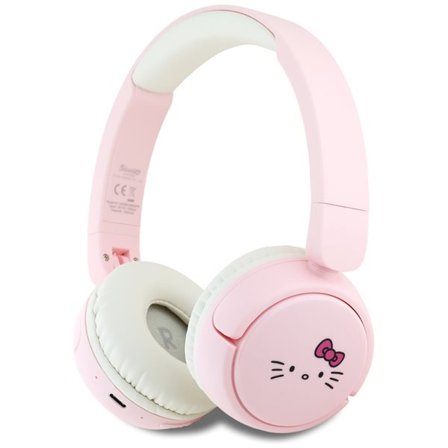 Hello Kitty Face Logo Bluetooth On-Ear-hovedtelefoner - Pink