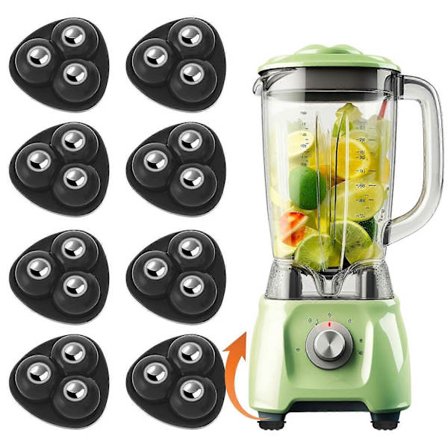 8-pack Mini Hjul Små Apparathjul Självhäftande Rullhjul Möbel Snurr W