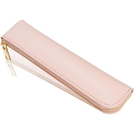 Læder penalhus, Tynd blød pennetaske, Lille penalhus til voksne, Senior læder Minimal penalhus med lynlås