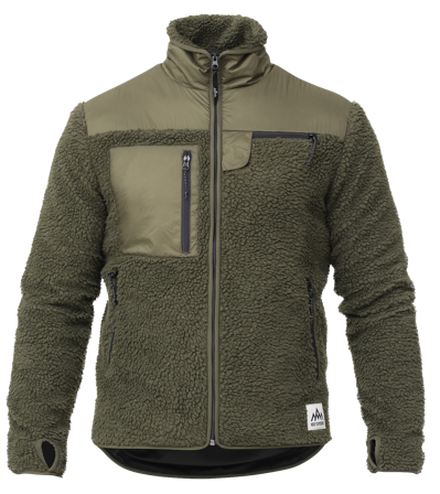 Heat Experience M's Heated Pile Fleece Olive Green