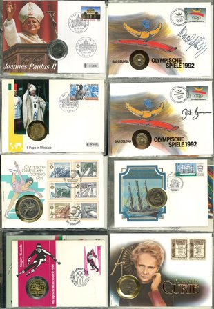 Europa - Samling af møntbreve i 1 ringbind