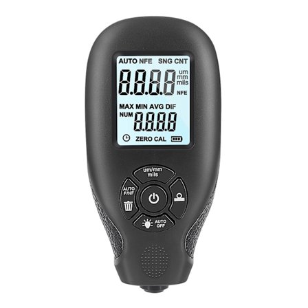 Laktykkelsesmåler til Bil Lakering Filmtykkelsesmåler 0~2000um Digital Lakmåler Med LCD Display Bil Lakfilm Tester