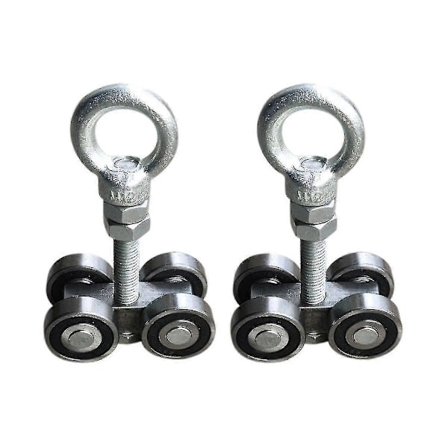 4-Pyöräinen Hiljainen Kärrykiinnike Rullat Neljä Kuulalaakeria Kärrykiinnike Korkeat Unistrut-kiskot [YJD]