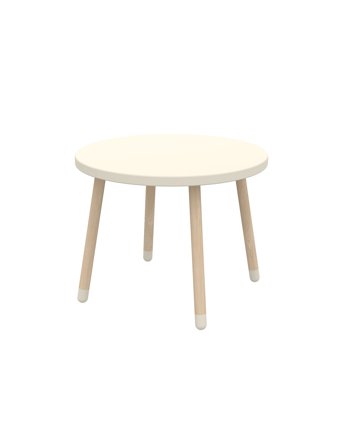 FLEXA Table Dots Ø60X47Cm Cream Wht. Mdf Painted Top Ash Legs - Cream - ONE SIZE