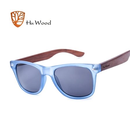 HU WOOD Solbriller Menn Tresolbriller For Unisex Mote Kvinner Solbriller Polarisert Brille HD Linse Speilskygger GR8004