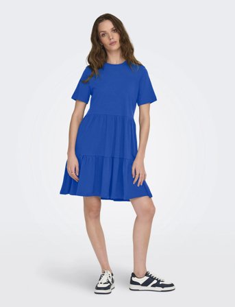 ONLY Onlmay Life S/S Peplum Dress Box Jrs - Blue - XS