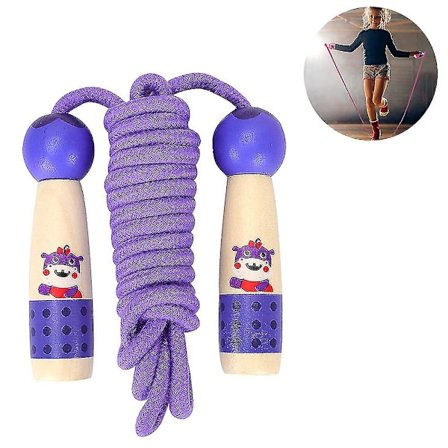 Hopperep for barn med justerbart håndtak i tre, treningsrep beste leketøy