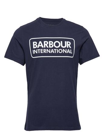 B.intl Essential Large Logo Tee Blue Barbour