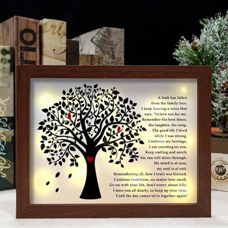 Mindeboks og fotoramme - Gave til begravelse