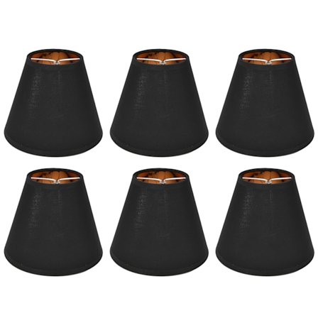 6 st Kläm-på Lampskärm i Tyg för E14 Bordsljusstake Golv Vägglampa Sovrumsinredning