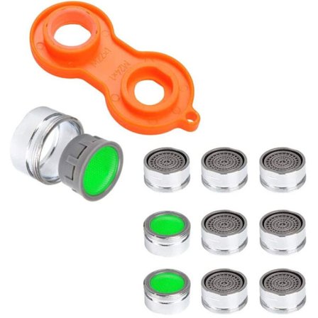 10 stk. grøn vandhaneperlator 22mm-24mm vandhaneperlator vandbesparende bobler udskiftelig