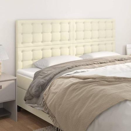 Vidaxl Huvudgavlar 4 St Gräddvit 90x5x78/88 Cm Konstläder Kräm