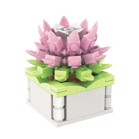 Sakura Krukväxt Byggklossar Dekor Mini Byggstenar Leksak Monterade Leksaker