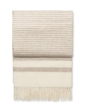 Elvang River Ullpledd 130x200 ivory-beige