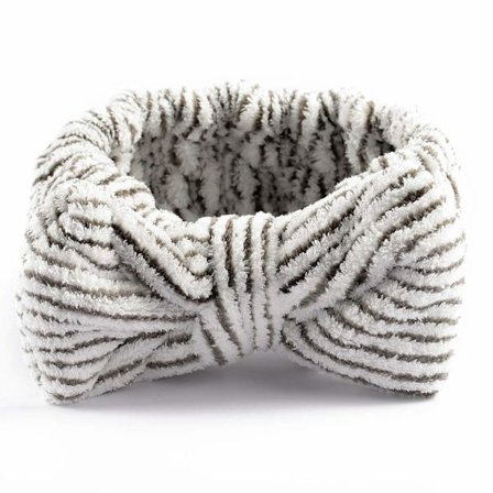 Hårband med rosett och ränder, mjukt och skonsamt mot huden