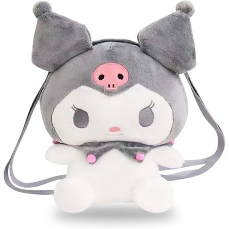 Anime Tegneserie Søt Plysjdukke Ryggsekk Kawaii Lolita JK Jenter Veske Bursdagsgaver Grå (FMY)