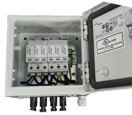 Elrond ÅSKPKT SOL 6 Plåtkapsling med solcellskydd, för 2 strängar, Elfördelning & strömförsörjning