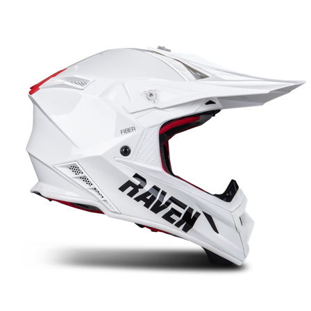 Raven Aspire Evo MX Helmet Glossy White/Red L