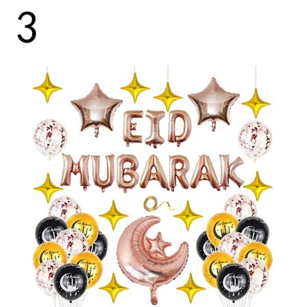 Eid Mubarak Ballonger & Tillbehör