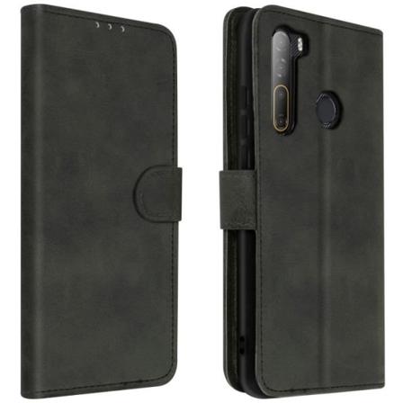HTC Desire 20 Pro Flip Wallet Fodral Video Support Funktion Svart Svart
