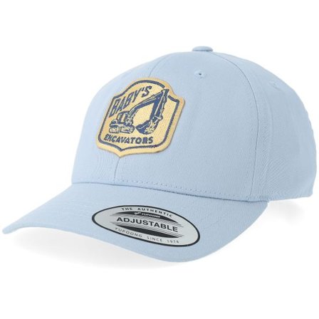 Kiddo Cap - Blå adjustable Keps - Kids Baby's Excavators Patch Carolina Blue Adjustable @ Hatstore