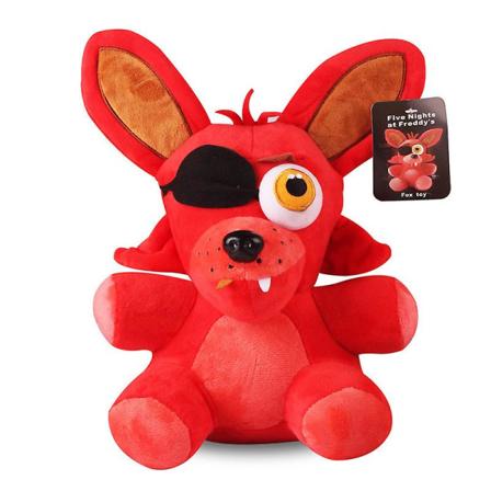 Wabjtam Foxy Plys | Rød, Sort | Nat Bløde Legetøj, Plysdyr, Gaver Til Børn, Piger, Drenge | 18cm