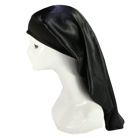 Hög elasticitet bred brätte mössa, långt hårvård mössa, lon