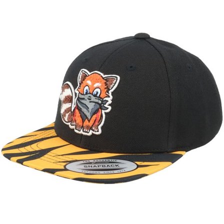 Kiddo Cap - Svart snapback Keps - Kids Hatsie The Red Panda Black/Tiger Snapback @ Hatstore