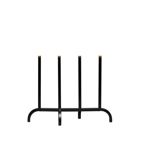 Konstsmide 3999-711TR Elektrisk lysestake 4 lys, metall, svart, Belysning