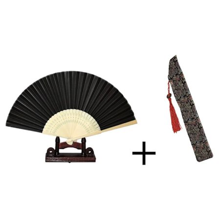 Vifte - Ensfarget i papir med etui - Svart