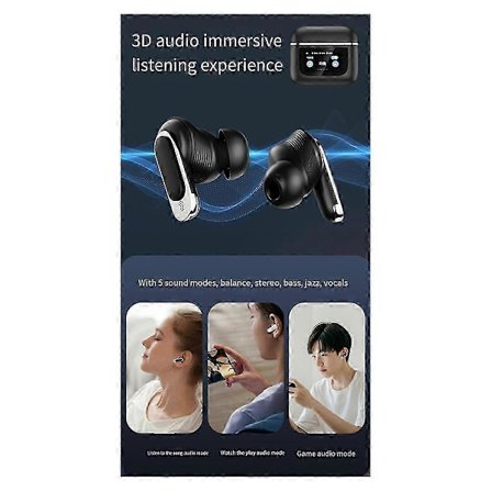 Tws Bluetooth 5.3 Bluetooth-kuulokkeet, korvassa, V8, täysväri kosketusnäyttö, todelliset langattomat melunvaimennus urheilukuulokkeet, a