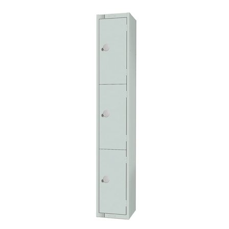 Elite locker, 3 door, 1800x300x300 mm, grey