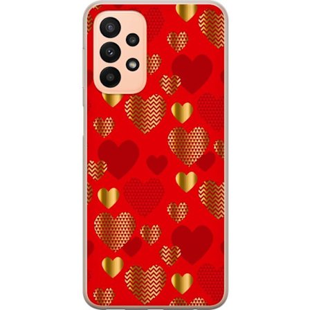 Kompatibelt Mobilskal till Samsung Samsung Galaxy A23 GoldenHearts