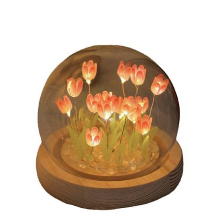 Natlampe - Håndlavet møbelpynt Simuleret blomst Soveværelse Sengelampe Børn Piger Par Venner Gave Dekoration Skrivebordsdekoration【co】