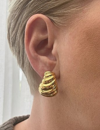 By Jolima Ocean Earring - Gold - ONE SIZE