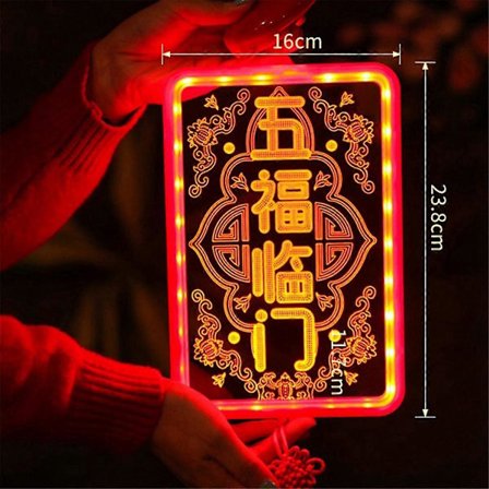 Nytårs Forårsfestival Indendørs Dekoration LED Farvelys Lysende Fuzi Hængende Lys, B